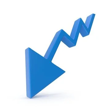 Downward trend arrow Stock Illustration