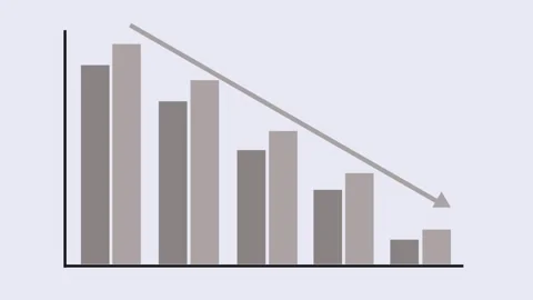 Downward Trend Bar Chart with Arrow Anim... | Stock Video | Pond5