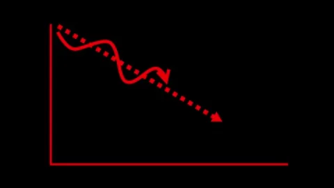 Downward Trend Graph with Arrow Animation Stock Footage 310201150