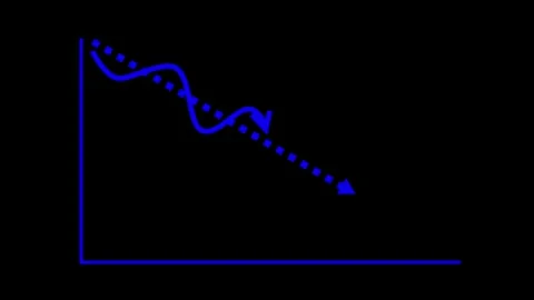 Downward Trend Graph with Arrow Animation Stock Footage 310201158