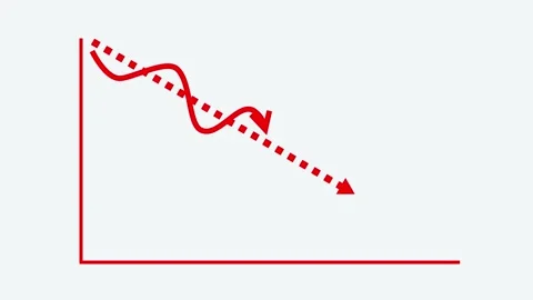 Downward Trend Graph with Arrow Animation Stock Footage 310201190