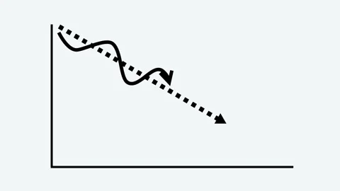 Downward Trend Graph with Arrow Animation Stock Footage 310201240