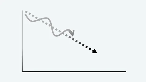 Downward Trend Graph with Arrow Animation Stock Footage 310201305