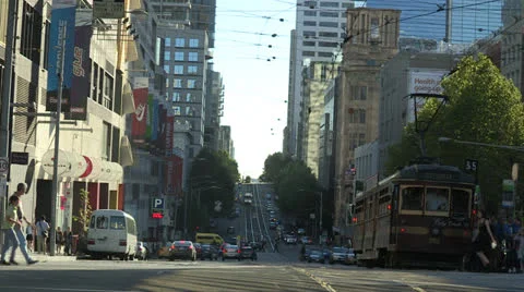 Dowtown Melbourne Video stock 25846551