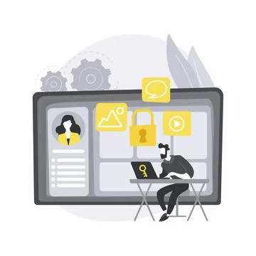 Doxing abstract concept vector illustration. Stock Illustration