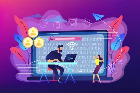 Doxing concept vector illustration. Stock Illustration