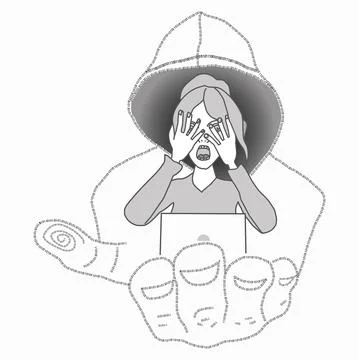 Doxing vector concept illustration, isolated. Stockillustratie