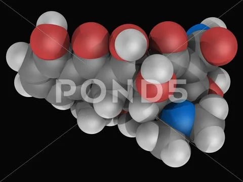 Doxycycline drug molecule Stock Illustration