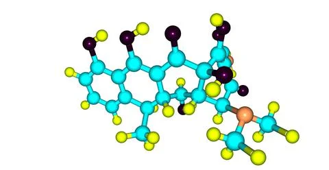 Doxycycline molecular structure isolated on white Stock Illustration
