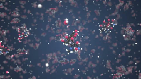 Doxycycline molecule. Molecular model. Looping seamless 3d animation Stock Footage 153295954