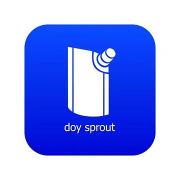 Doy pack icon blue Stock Illustration