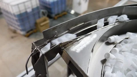 Doy-pack plastic cap production process. Stock Footage 107269977