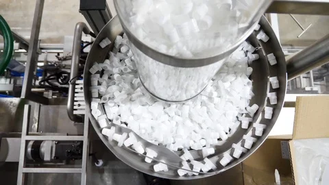 Doy-pack plastic cap production process. Stock Footage 107270013