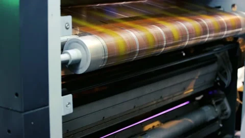Doypack making packaging machine in modern factory with white walls with Stock Footage 235910306
