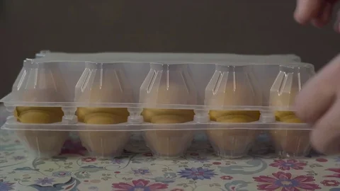 A dozen chicken eggs 스톡 동영상 74132111