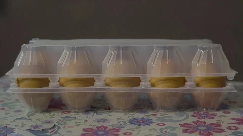 A dozen chicken eggs Видео 74132134