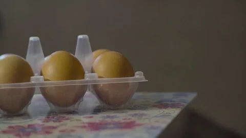 A dozen chicken eggs Stock Footage 74132296