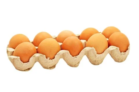 Dozen fresh eggs. Stock Photos
