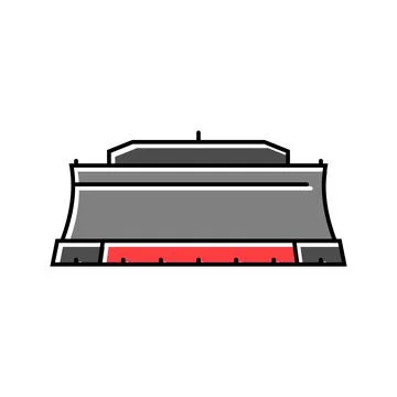 Dozer blade construction vehicle color icon vector illustration Stock Illustration