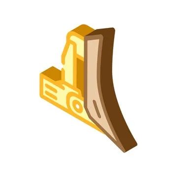 Dozer blade construction vehicle isometric icon vector illustration Stock Illustration