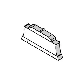 Dozer blade construction vehicle isometric icon vector illustration Stock Illustration