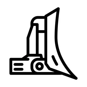 Dozer blade construction vehicle line icon vector illustration Stock Illustration