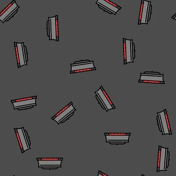 Dozer blade construction vehicle vector seamless pattern Stock Illustration