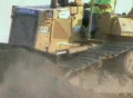 Dozer Clears Edge of Road Footage