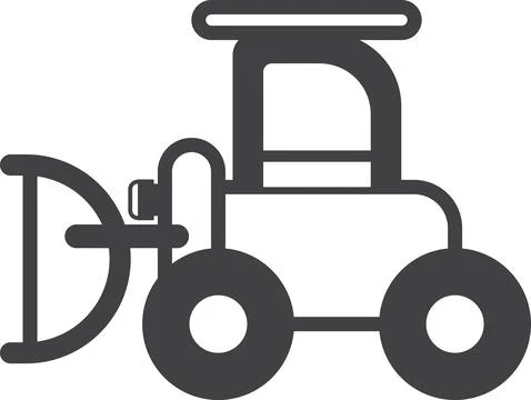 Dozer illustration in minimal style 스톡 일러스트