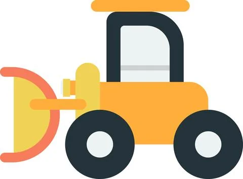 Dozer illustration in minimal style 스톡 일러스트