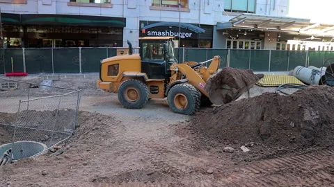Dozer moving dirt Stock Footage 219890343