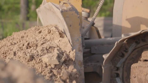 Dozer pushing sandy Florida soil Stock Footage 245448542