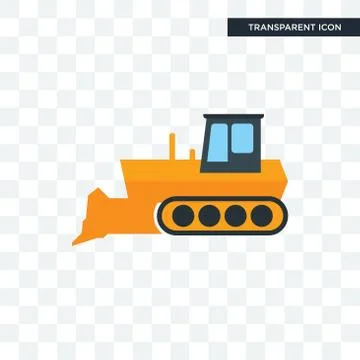 Dozer vector icon isolated on transparent background, dozer logo design 스톡 일러스트