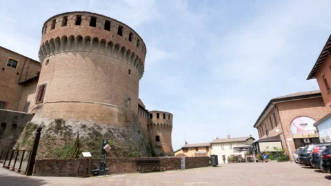 Dozza, Italy, view of the Sforza castle Stock Footage 240122142