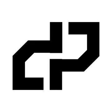DP, DIP initials geometric company logo and vector icon Stock Illustration