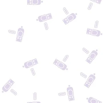 Dp displayport glyph seamless pattern Stock Illustration