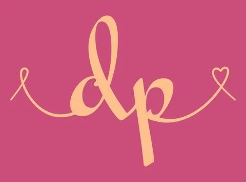 DP initial wedding monogram calligraphy vector illustration. Hand drawn let.. Stock Illustration