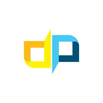 Dp letter  icon illustration vector design Stock Illustration