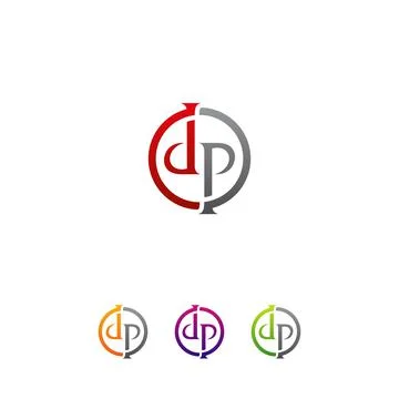 DP logo design, Pd logo design, dp letter logo, pd letter logo Stock Illustration
