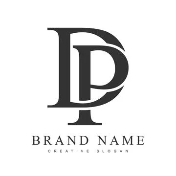 DP trendy logotype template. Initial letter d and p classic font style. Cre.. Stock Illustration