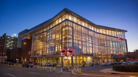 DPAC Durham Performing Arts Centre Exterior Timelapse Stock Footage 73698396