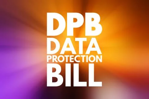 DPB - Data Protection Bill acronym, technology concept background Stock Illustration