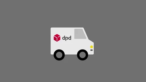 DPD parcel delivery van enters then exits. Stock Footage 169196934