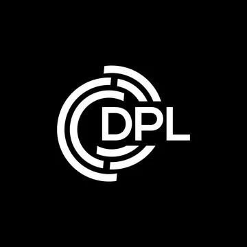 DPL letter logo design on black background. DPL creative initials letter logo Ilustração Stock