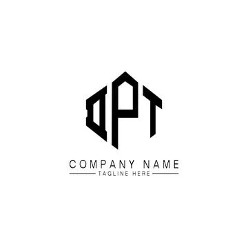 DPT letter logo design with polygon shape. DPT polygon and cube shape logo .. Stock Illustration
