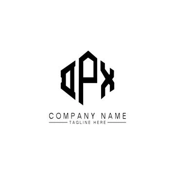DPX letter logo design with polygon shape. DPX polygon and cube shape logo .. Stock Illustration