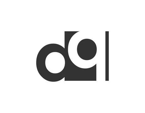 DQ creative geometric initial based modern and minimal logo. Letter d q tre.. Stock Illustration