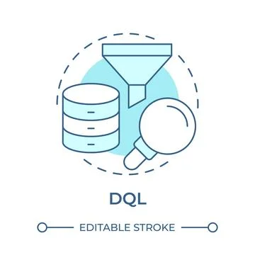 DQL soft blue concept icon イラスト素材