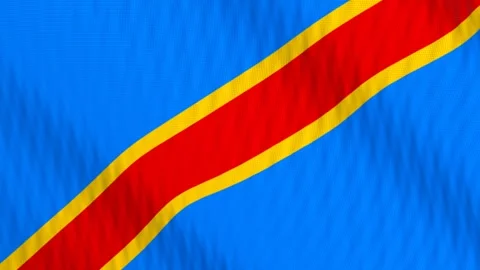 Dr-congo flag waving white background loop Vidéo 342959425