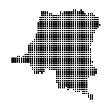 DR Congo map. Map of DR Congo in dotted style. Borders of the country fille.. Stock Photos